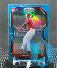2021 Panini Prizm Carolina Blue RC #176 Johan Oviedo St. Louis Cardinals
